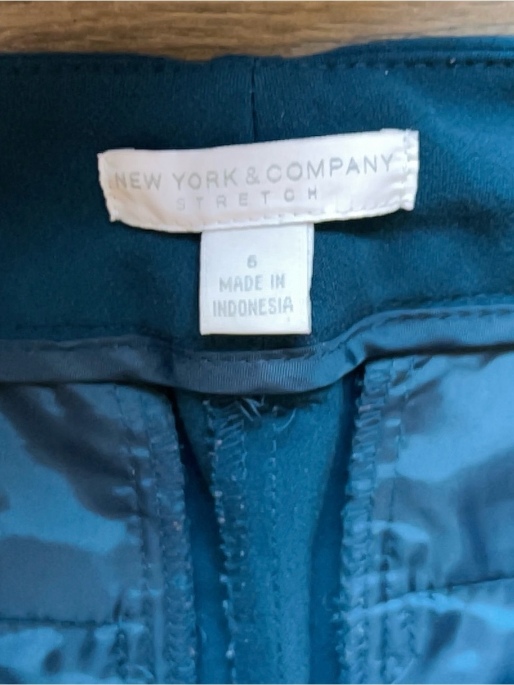 New York & Company Teal Wide Leg Dress Pants - Picture 3 of 8